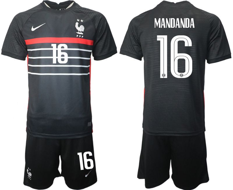 Men 2022 World Cup National Team France home black #16 Soccer Jersey->france jersey->Soccer Country Jersey